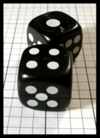 Dice : Dice - 6D - Black Inexpensive Hollow Plastic - Jun2014